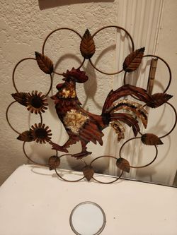 Rooster metal decoration