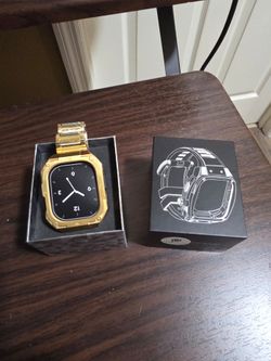 Gold Apple Watch Case and Band Set