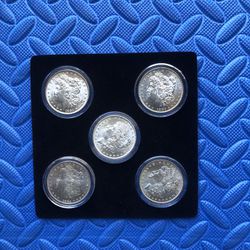 1881,82,83,84,85, Like New Morgan Silver Dollar Set