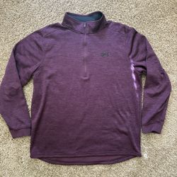 Under Armour Half Zip Loose Coldgear Maroon Jacket Mens Size XL