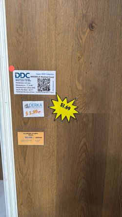 Luxury Vinyl Plank Click & Lock, 100% waterproof, $1.69 SqFt, 23.77 SqFt per box