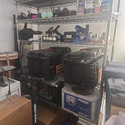 48" Wide Open Wire Shelf On Wheels. 