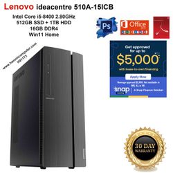 Lenovo ideacentre 510A, Intel Core i5,16GB, 512GB SSD+1TB HDD "H91173"