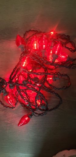 25 Ct LED C7 Red Light Set New