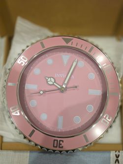Wall clock Invicta Pro Diver Wall Clock Pink Dial Bezel Luxury Watch Design 12 Inch