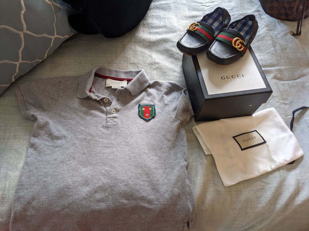 psychologie parallel oor Toddler Boys Gucci Shoes (Size 6c ) & Gucci Shirt Used for Sale in Monterey  Park, CA - OfferUp
