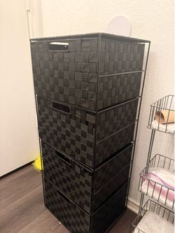 Wicker fabric organizer