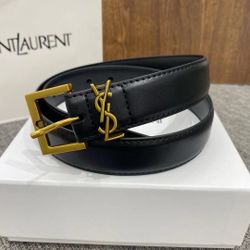 Saint Laurent Monogram Leather Belt 🌷 