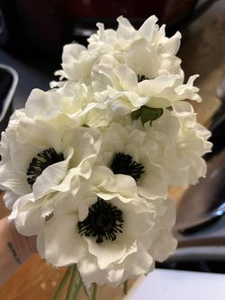 Black White Anemone Silk 18 Count
