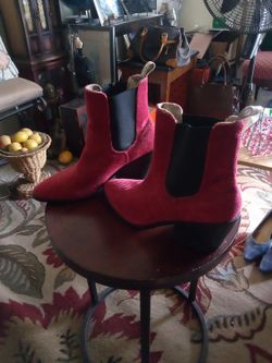 Red Courdoroy Boots Band Of Gypsies 