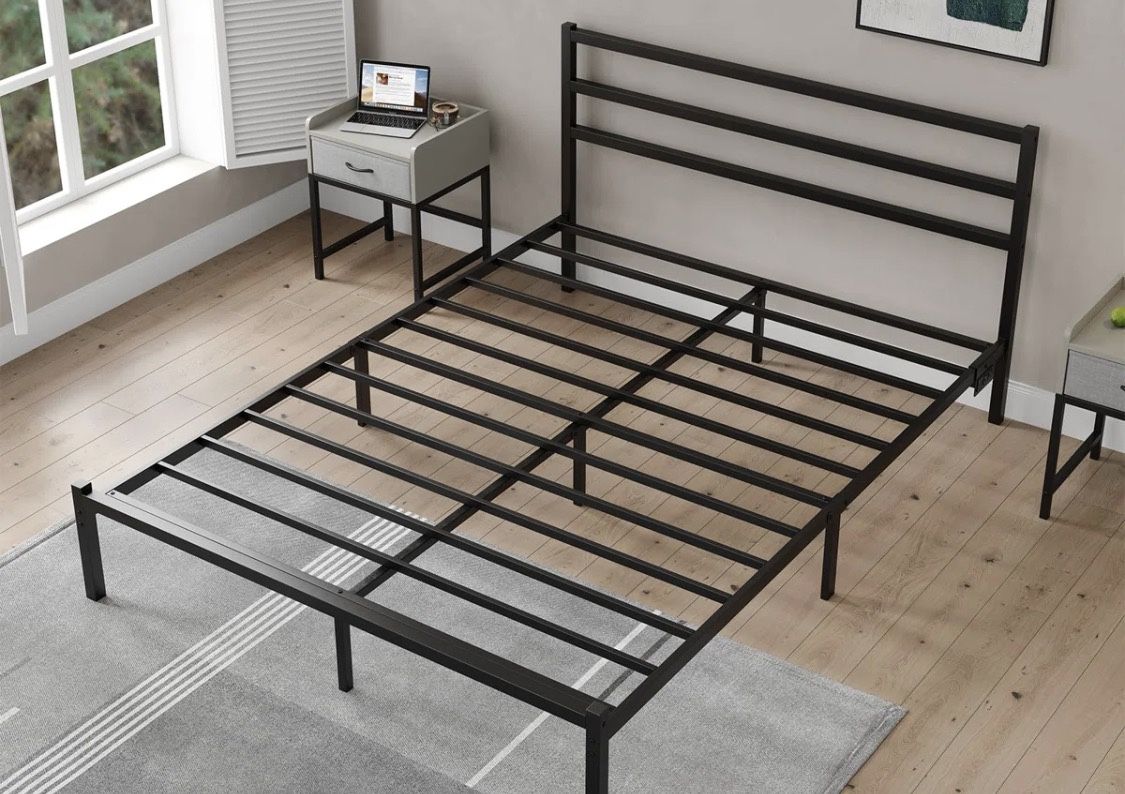 Black Steel Bed frame - Full Sized Bed
