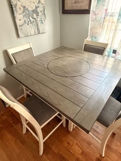 Dinning Table with Built in Lazy Susan