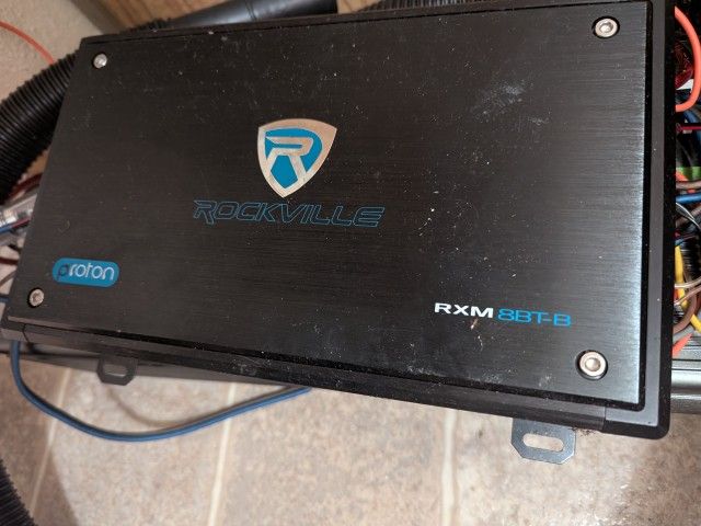 Rockville RXM8BTB 8 Channel 1500 Watt Marine/Boat Amp