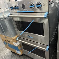 Stainless Steel Viking Premiere 5 Double Oven Electric 30 Inch