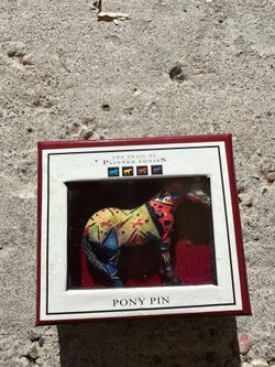 Vintage painted pony pin