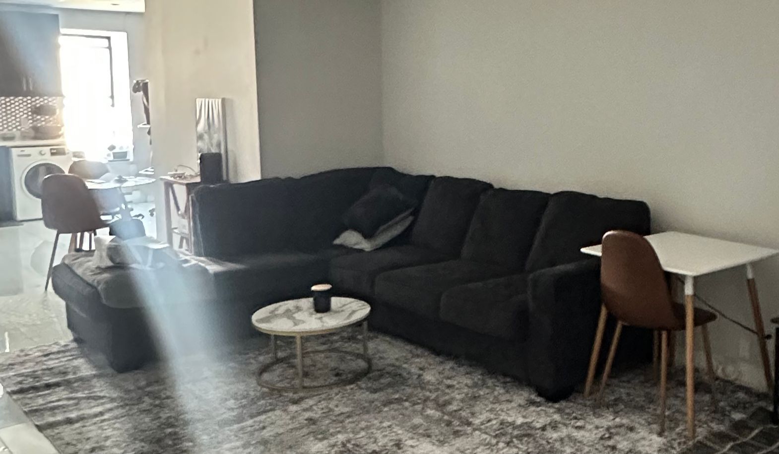"L" COUCH - Fabric Soft Touch Dark gray