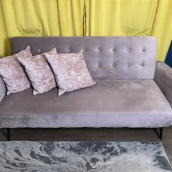 Rose Velvet Futon 