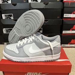 Nike Dunk Low Two Tone Gray DH9765-001 Size 7Y/8.5 Womens Brand New