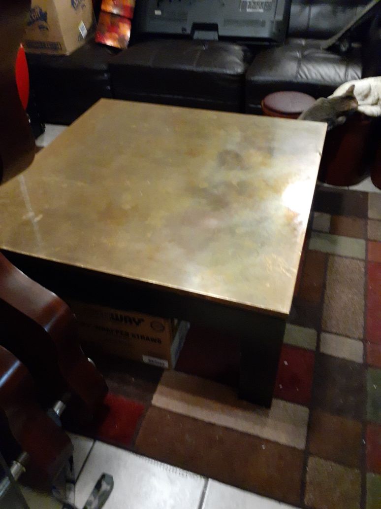 Gold and black coffee table