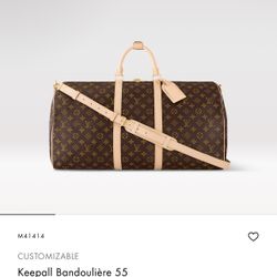 Louis Vuitton Keepall Bandoulière 55 LV Mint Condition 
