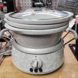 Hamilton Beach 3-in-1 Slow Cooker 2-4-And 6 Quarters Ceramic Bowls   Used $20