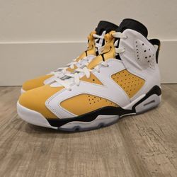 JORDAN RETRO 6 YELLOW OCHRE MENS...SZ 10.5...BRAND NEW