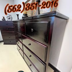 Nine Drawer Solid Wood Cherry Dresser Cajonera Comoda 
