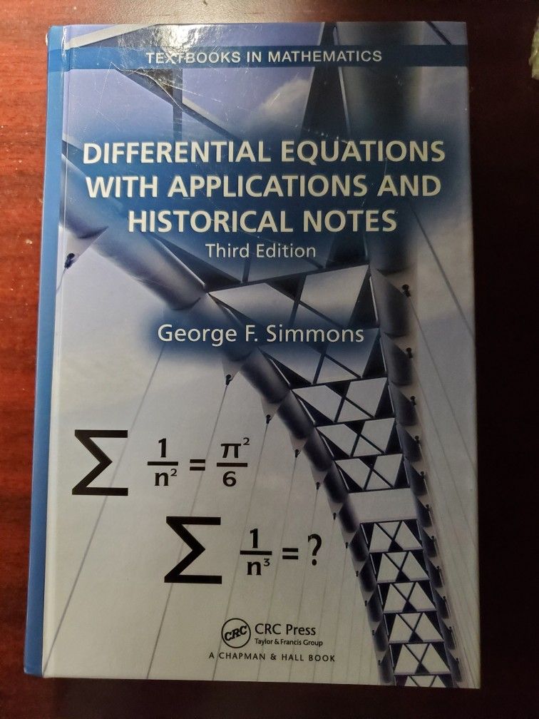 Differential Equations with Applications 3rd Ed - George Simmons - Math Textbook