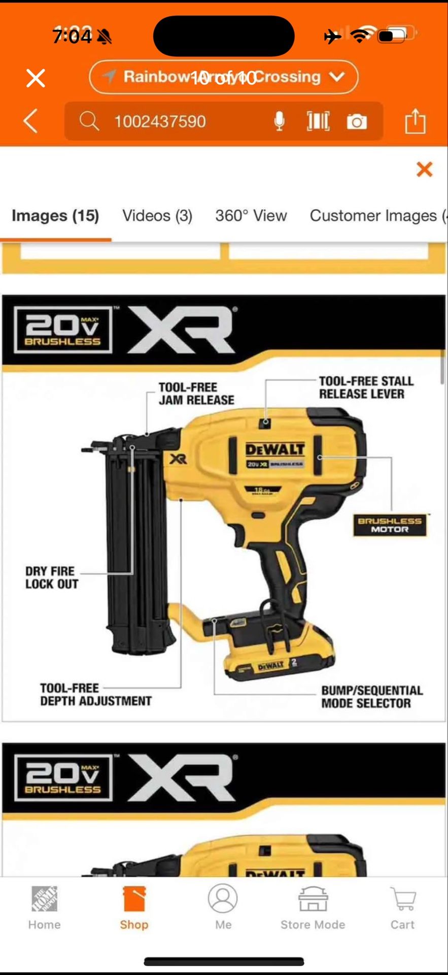 DEWALT 20V MAX XR Lithium lon 1/8 18 Gauge Electric