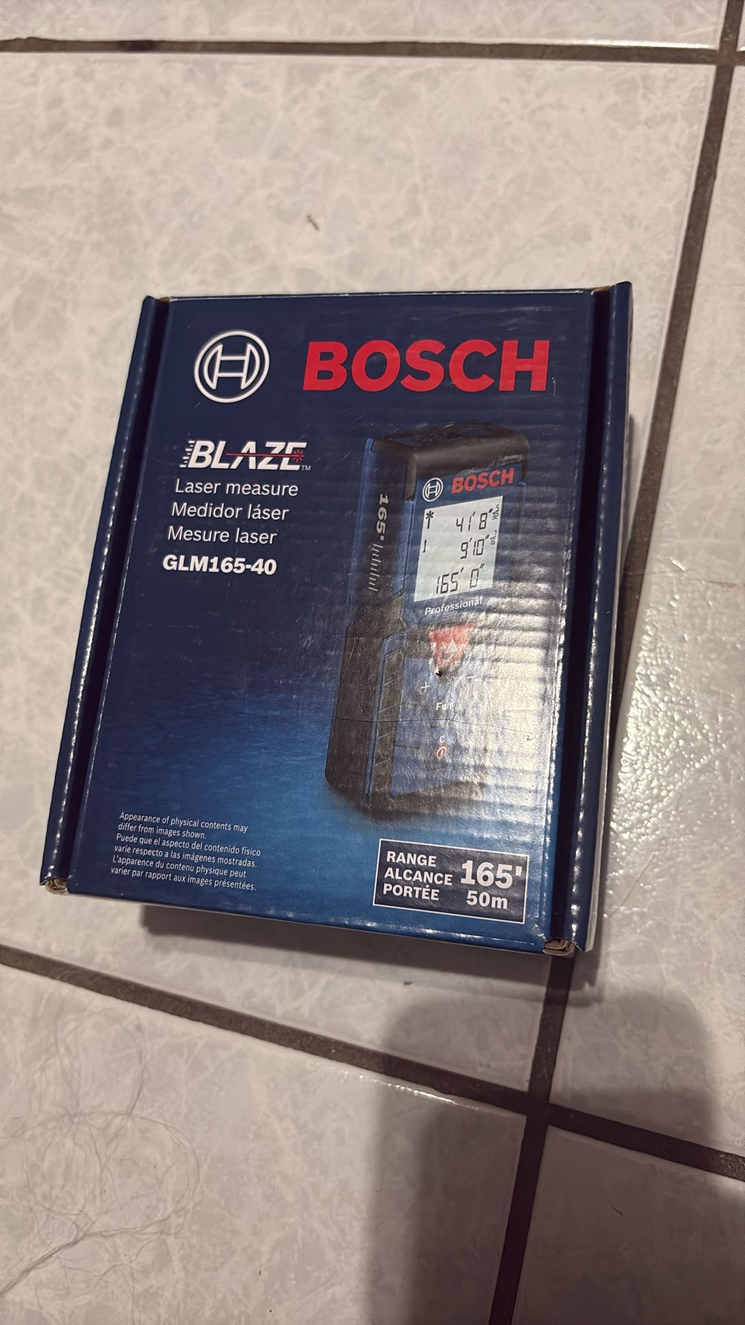 BLAZE 165 ft. Laser Distance Tape Measuring Tool with Area and Volume