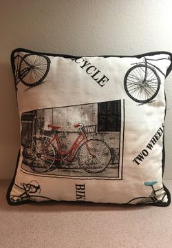 Vintage Bicycle tapestry pillow
