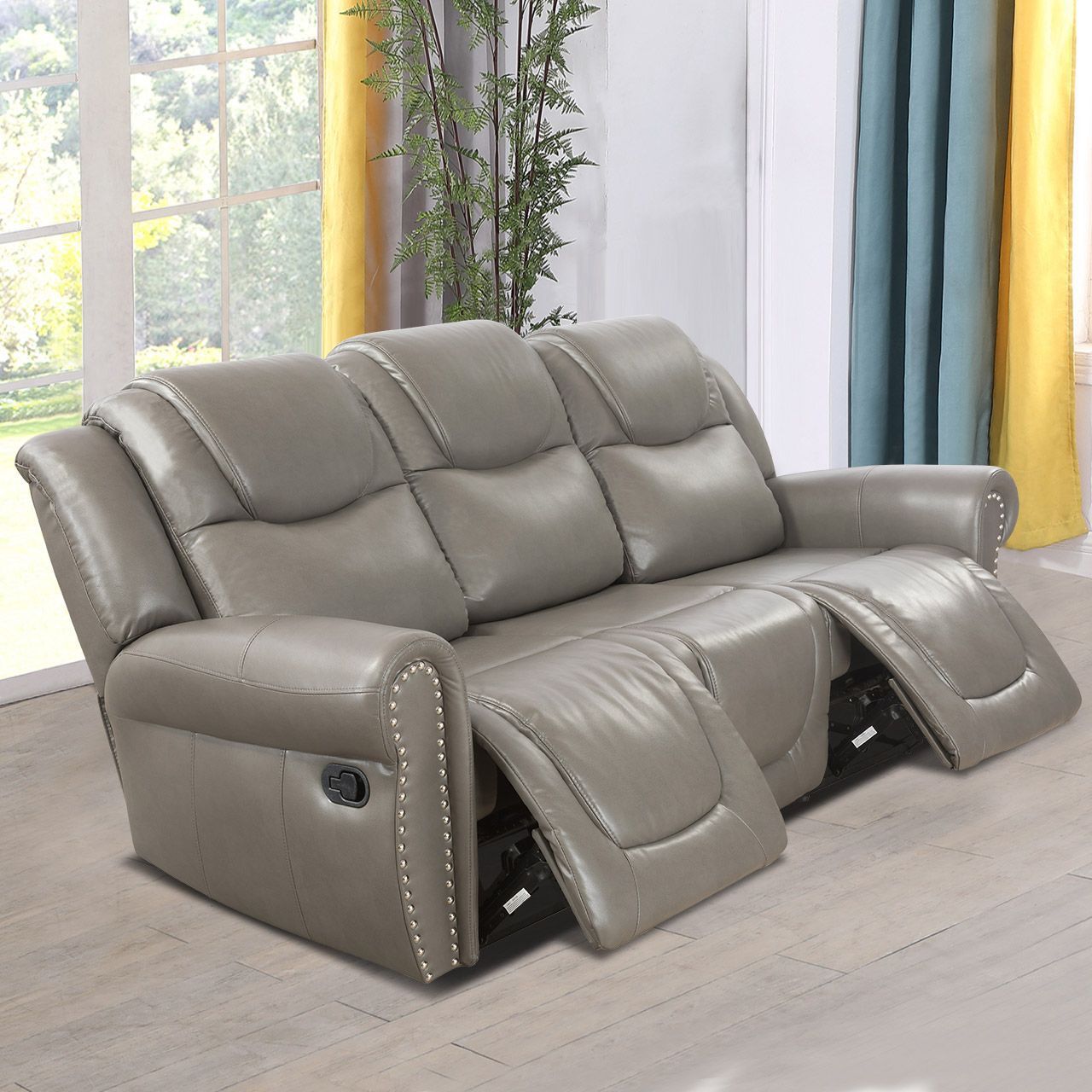 SOFA Set Recliners With Cup Holder. Gray