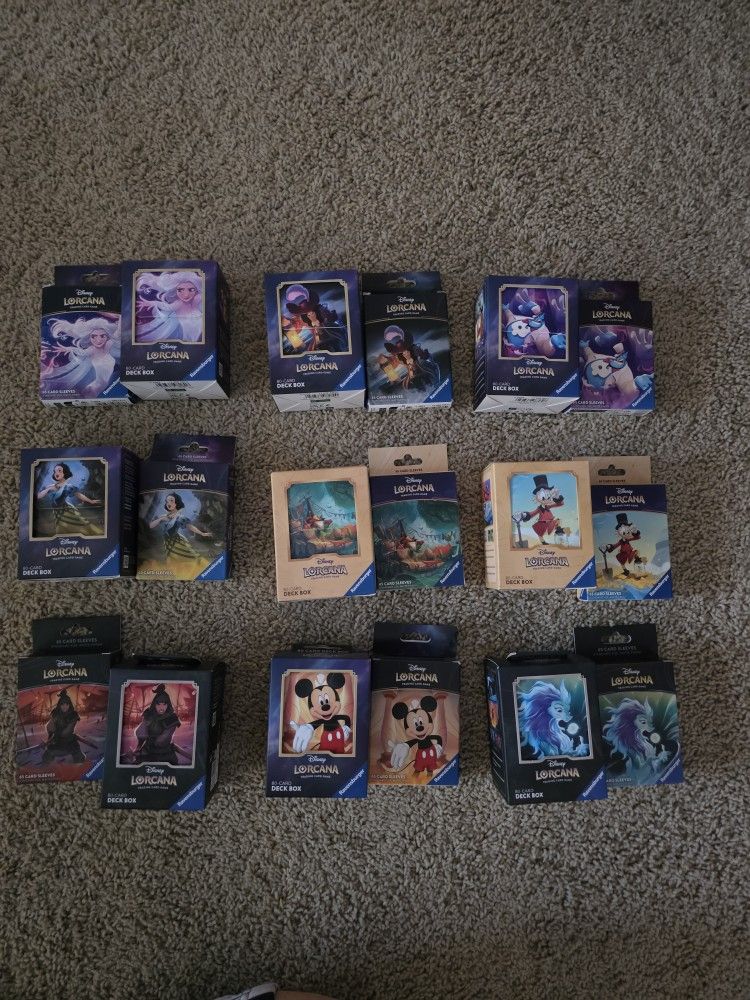 Disney Lorcana Sleeves and Deck Box Lot,All Products : American Fashion Style Bags On Sale