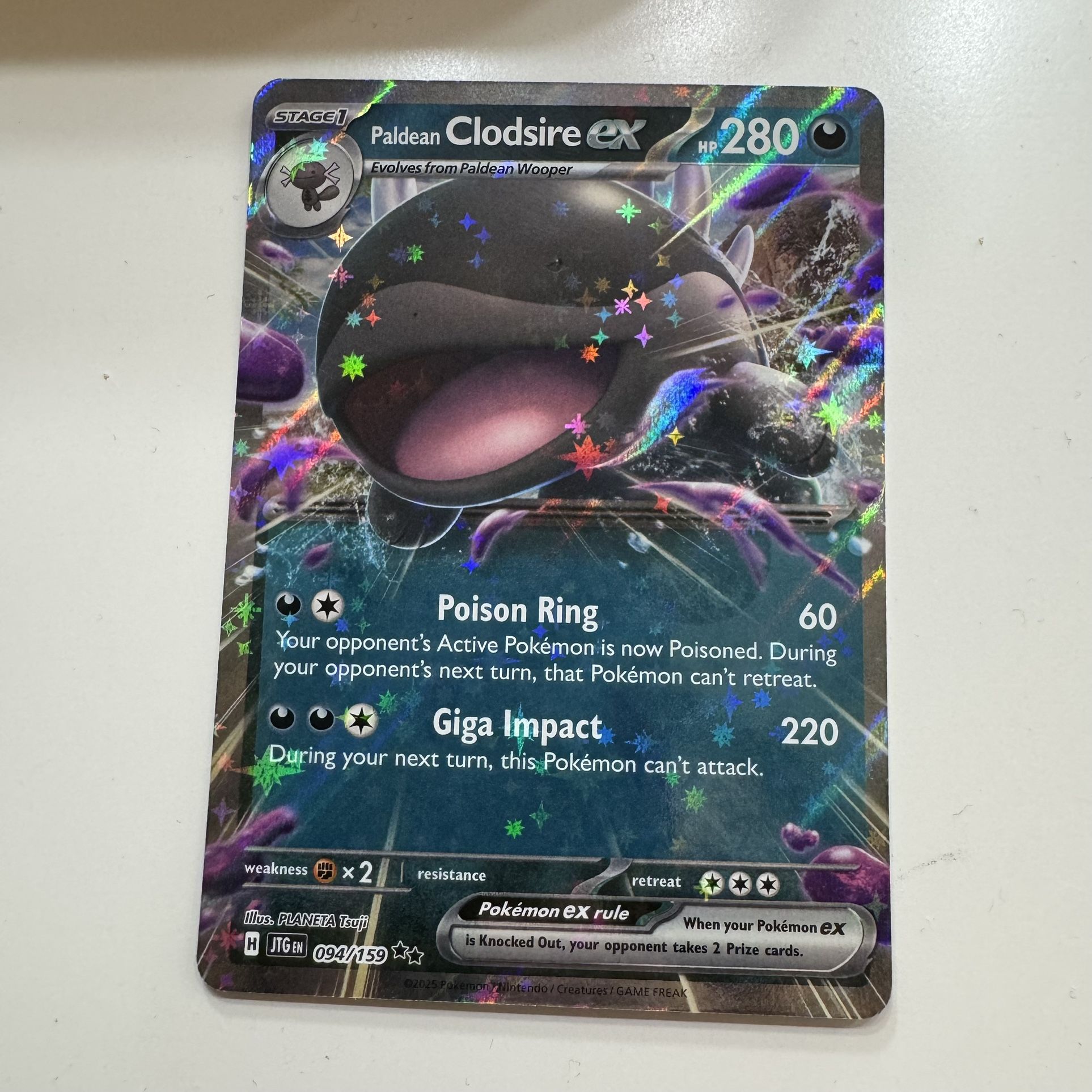 Paldean Clodsire ex 094/159 Journey Together Pokemon