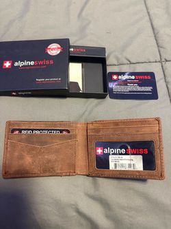 Alpine Swiss Slimford RFID Blocking Bifold Wallet