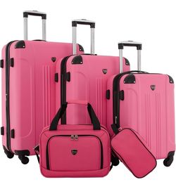 Travelers Club Chicago Spinner 5pc Pink