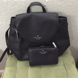 Kate Spade Backpack And  Matching Wallet 