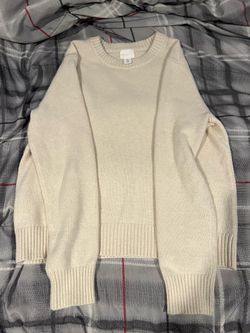 H&M Women’s Light Beige Sweater - (Size L)