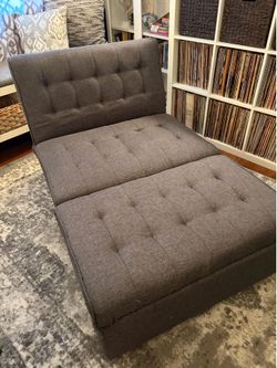 Mid-mid style Lounging chair with ottoman.