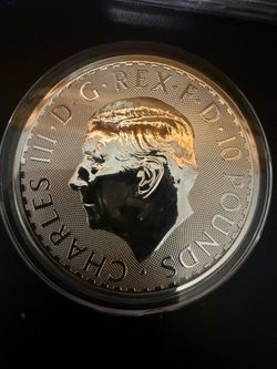 Great Britain Britania King Charles III 5 troy ounces  Silver Coin