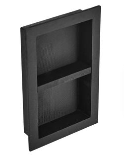 16 in. W x 24 in. H x 3.5 in. D Shower Niche Black by VEVOR >