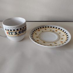 Mary Engelbreit It's Good to Be Queen Teacup and Saucer