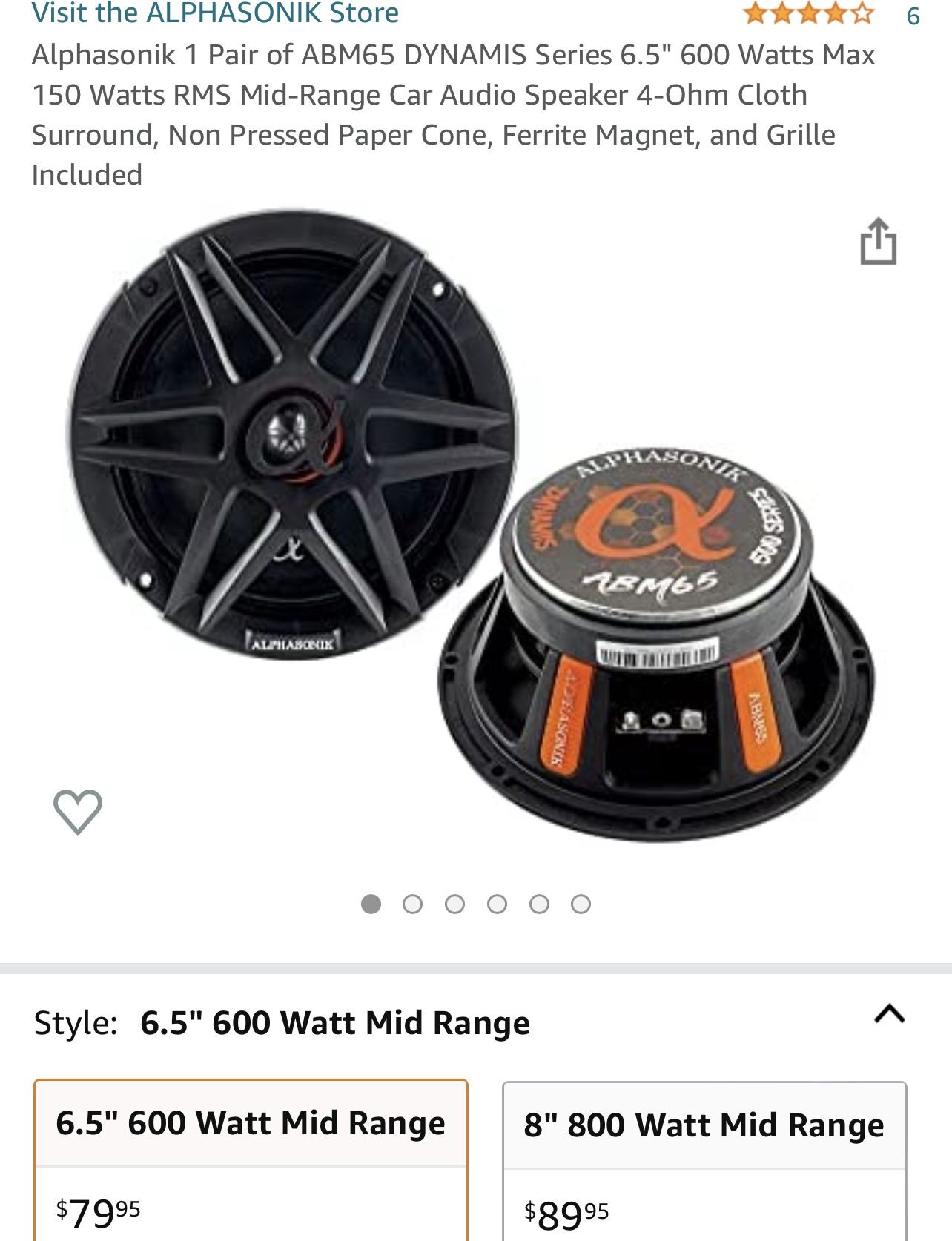 Alphasonik Mid Range Speakers New Out Of Box