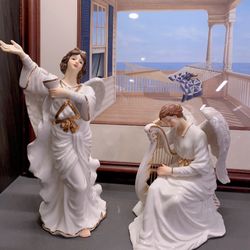 2 Angel Figurines 