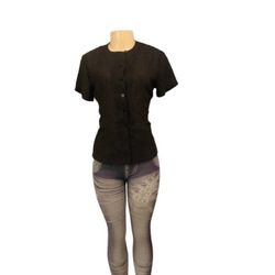 Chaus Sz 4 Woman Blouse Black