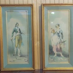 Pair Of Vintage Prints By Roderic Montague 1956