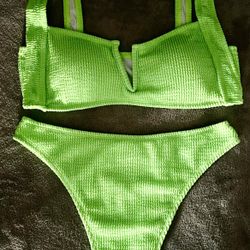 Two Piece Bathing Suit With Padded Bra
