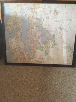 King county map, framed by The picture source