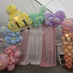 Ice Cream Theme Balloons Birthday Decorations 