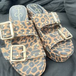 Jessica Simpson Leopard Wedges 